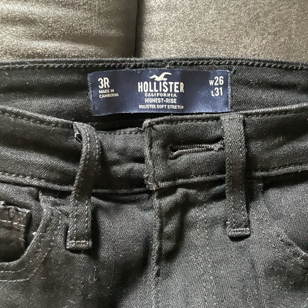 Hollister highest rise black boot jeans